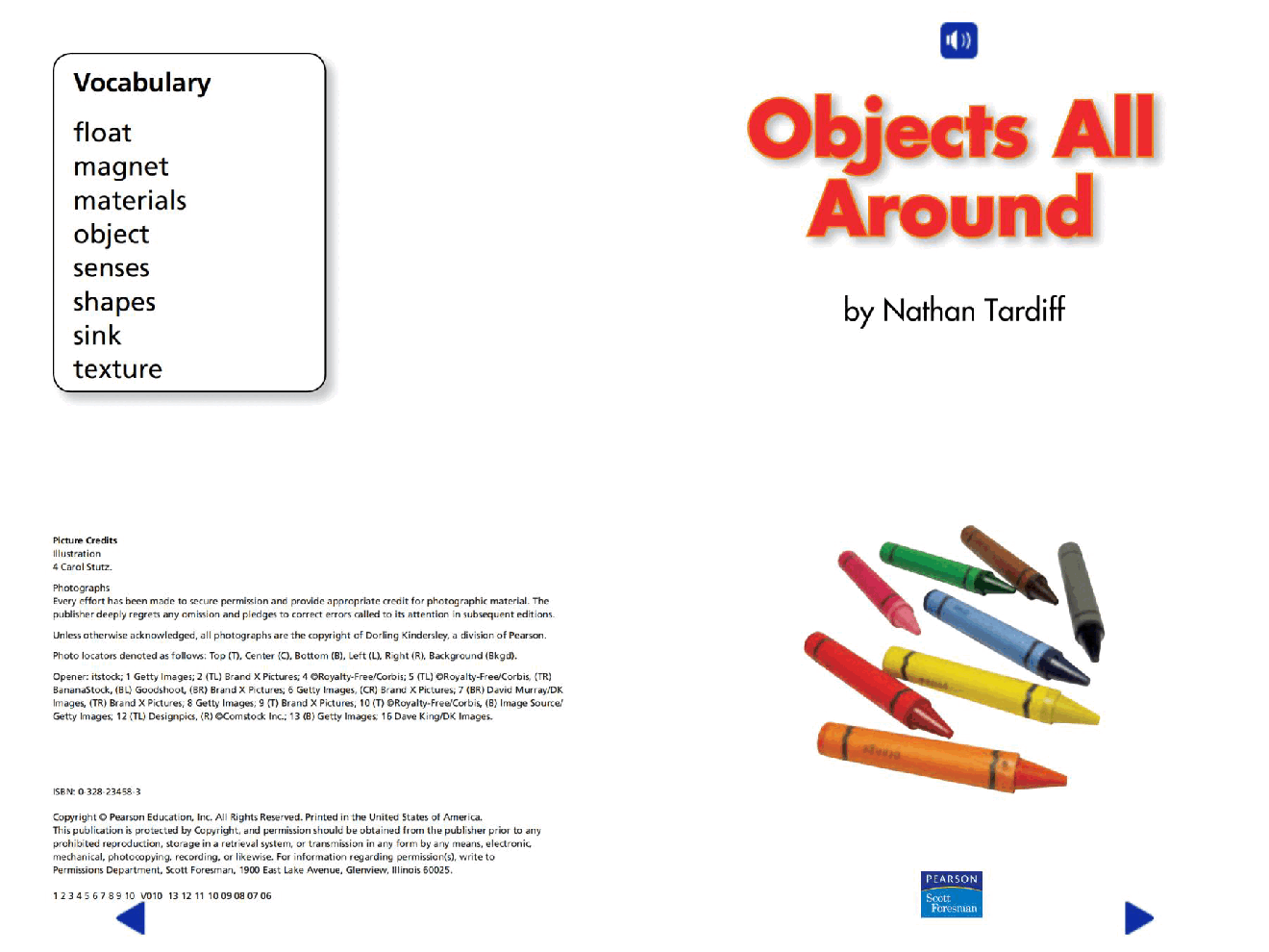 Pearson 0-6岁低幼读物Objects All Around.pdf,第2页预览