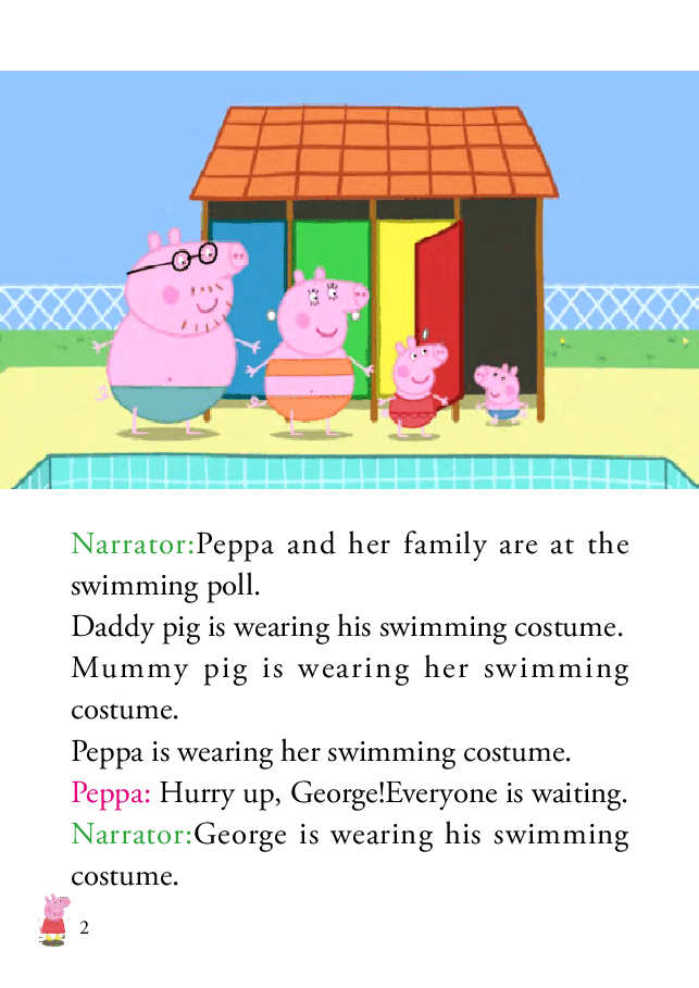 粉红猪小妹第2季53本自制绘本S2-28 Swimming.pdf,第2页预览