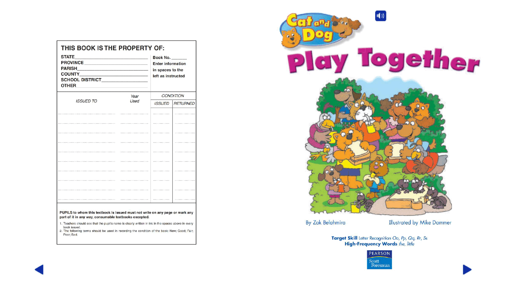 Pearson 0-6岁低幼读物K_OLR_1.3 Cat and Dog Play Together.pdf,第2页预览