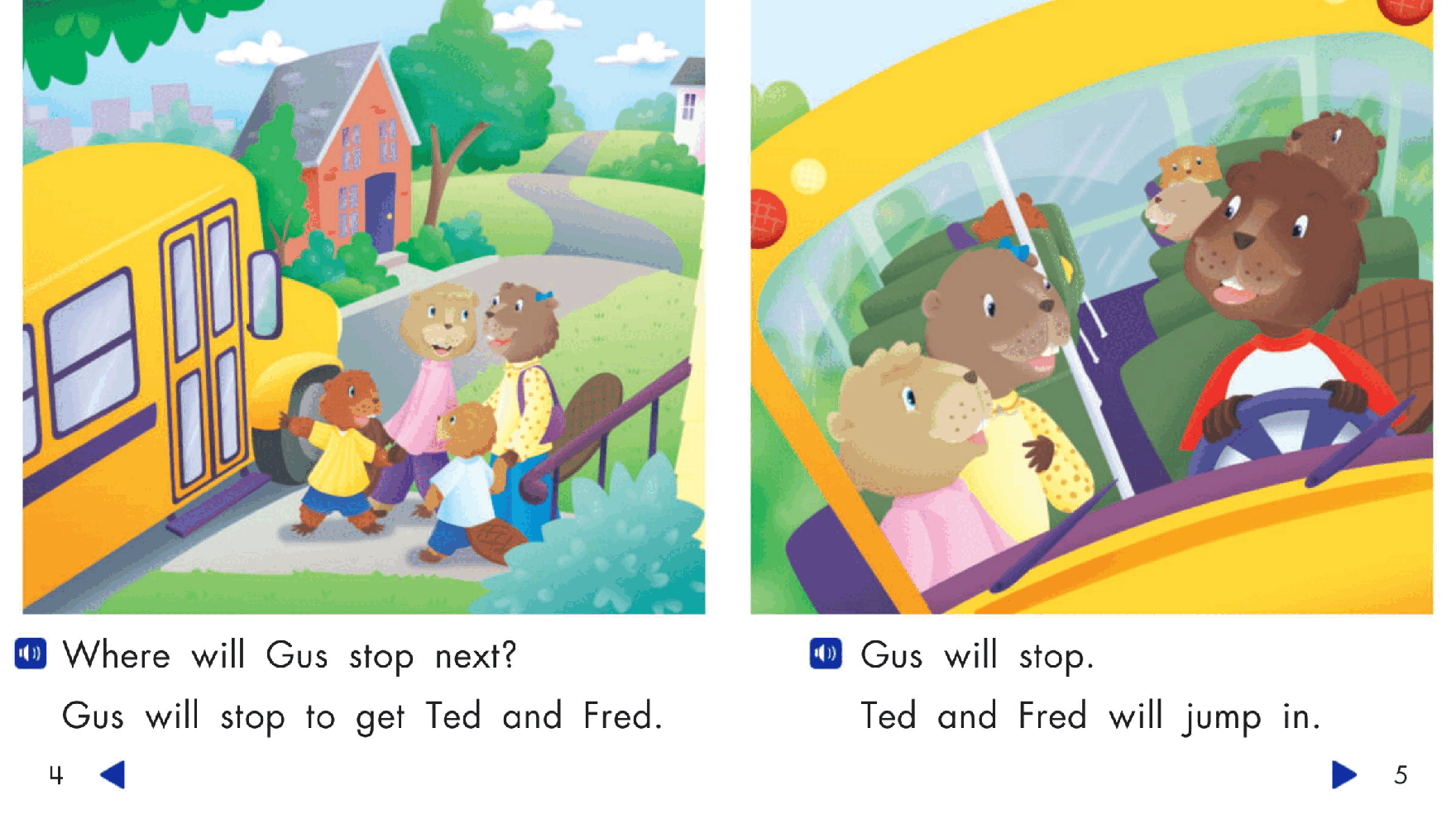 Pearson 0-6岁低幼读物Gus and His Bus.pdf,第4页预览