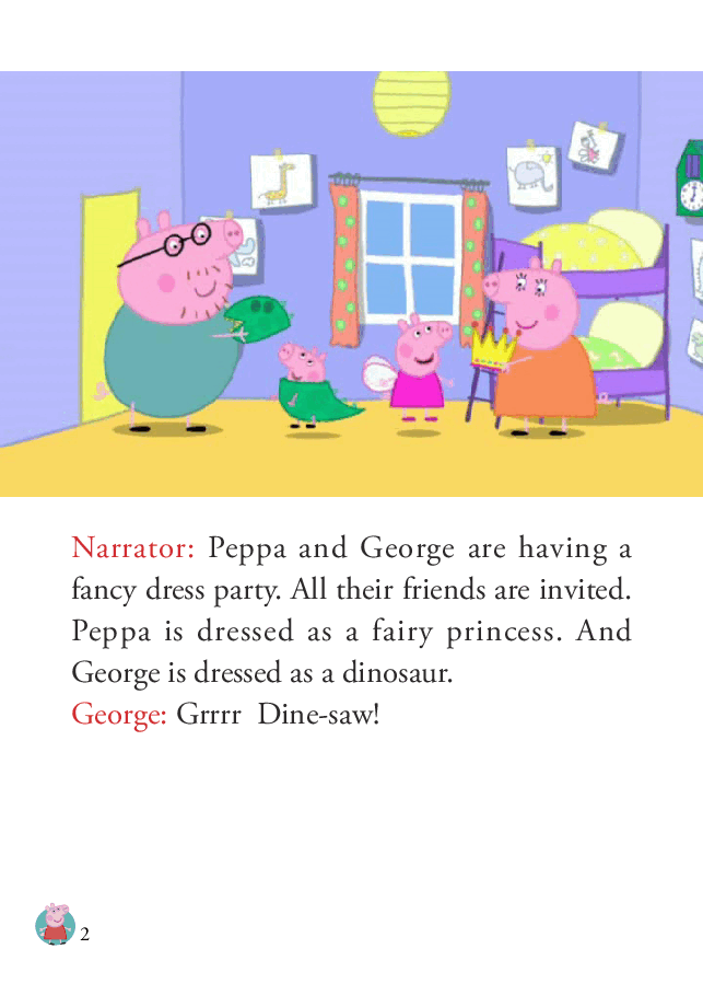 粉红猪小妹第1季52本自制绘本S1-38_Fancy_Dress_Party.pdf,第2页预览