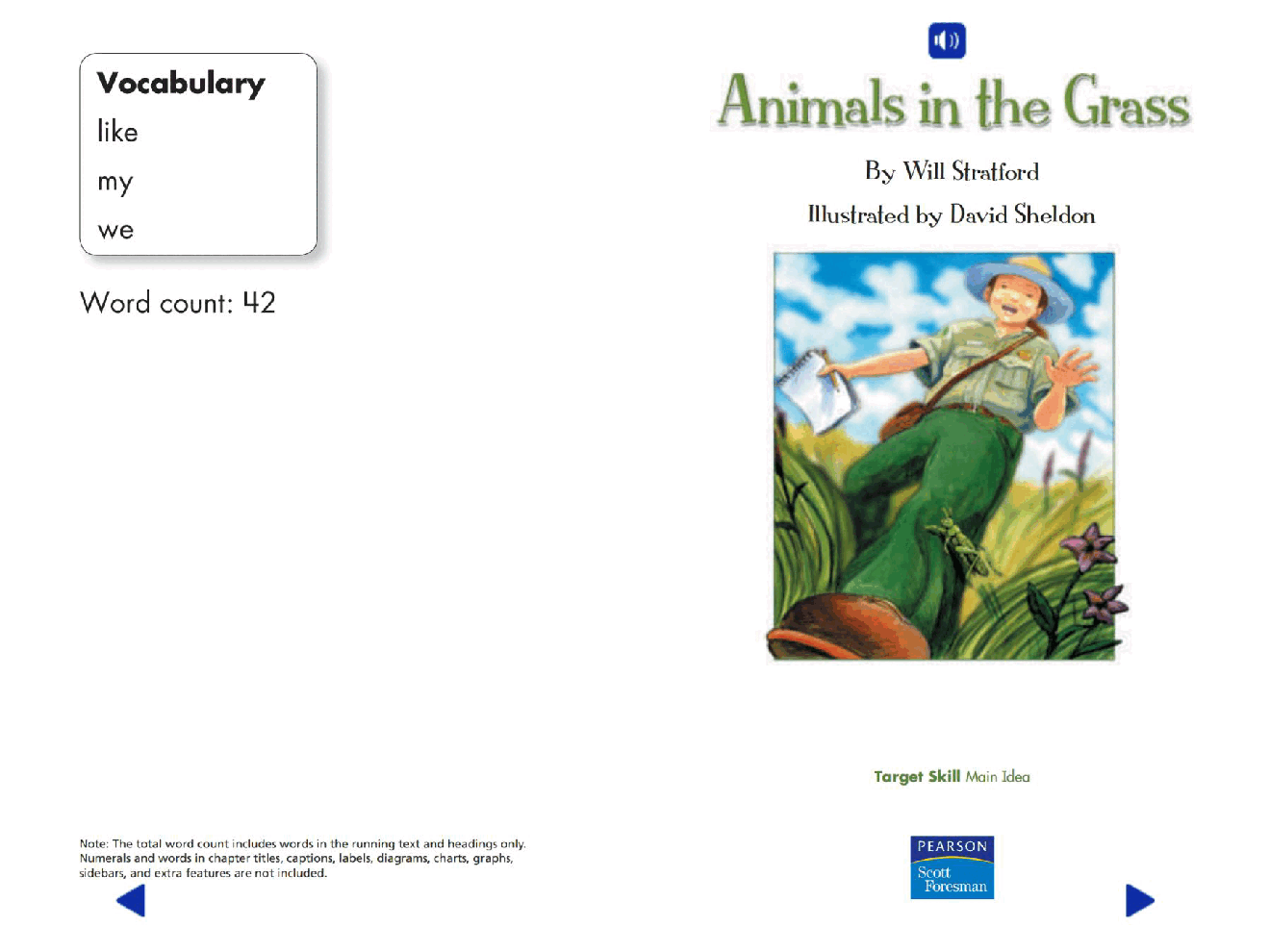 Pearson 0-6岁低幼读物Animals in the Grass.pdf，第2页预览