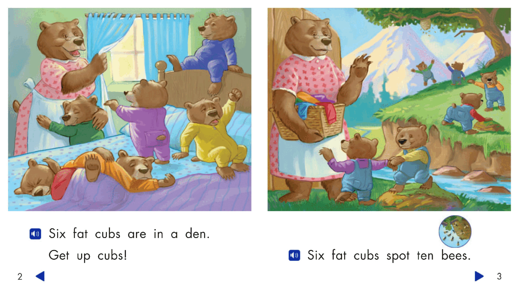 Pearson 0-6岁低幼读物Six Fat Cubs.pdf,第3页预览