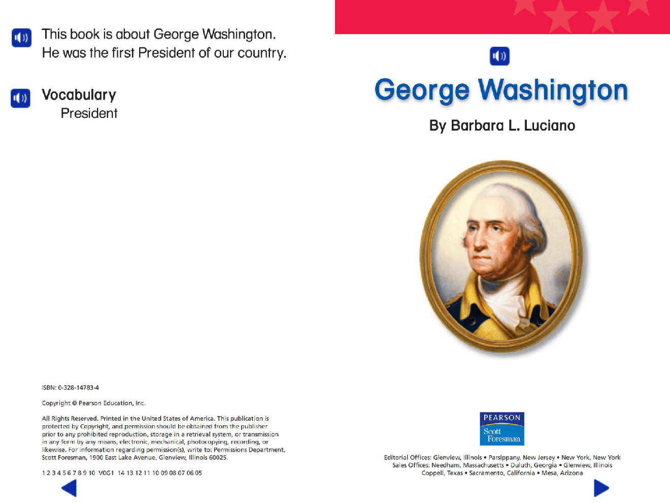 Pearson 0-6岁低幼读物George Washington.pdf，第2页预览