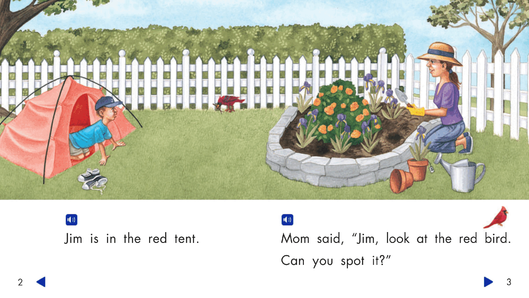 Pearson 0-6岁低幼读物The Red Bird.pdf，第3页预览