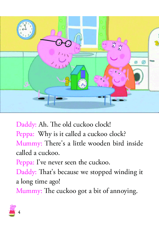 粉红猪小妹第2季53本自制绘本S2-15 Cuckoo Clock.pdf,第4页预览