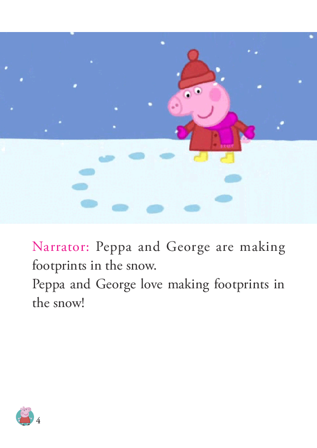 粉红猪小妹第1季52本自制绘本S1-26_Snow.pdf,第4页预览