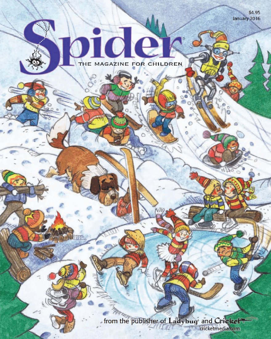 北美儿童文学杂志红蜘蛛1. Spider Magazine Stories, Games, Activites and Puzzles for Children and Kids - January 2016.pdf，第1页预览