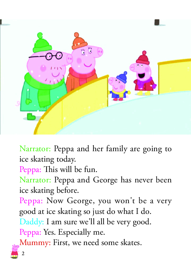 粉红猪小妹第2季53本自制绘本S2-42 Ice Skating.pdf,第2页预览