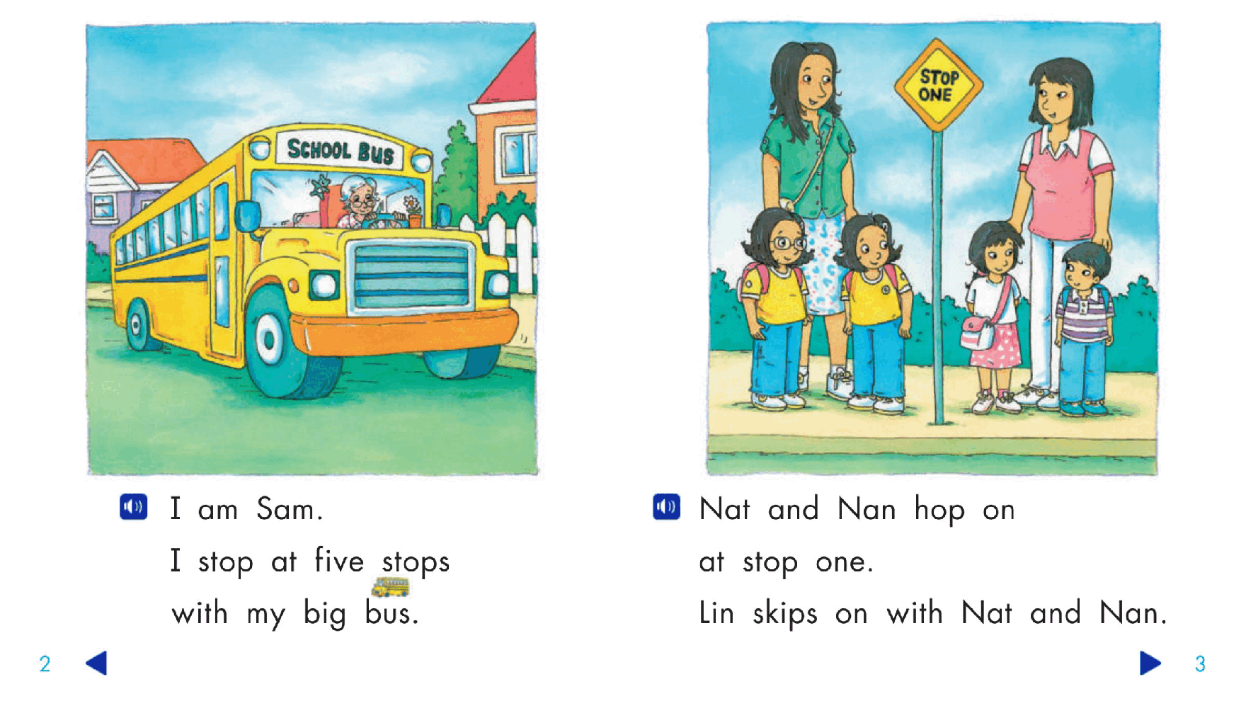 Pearson 0-6岁低幼读物K_OLR_4.4 Five Stops.pdf,第3页预览