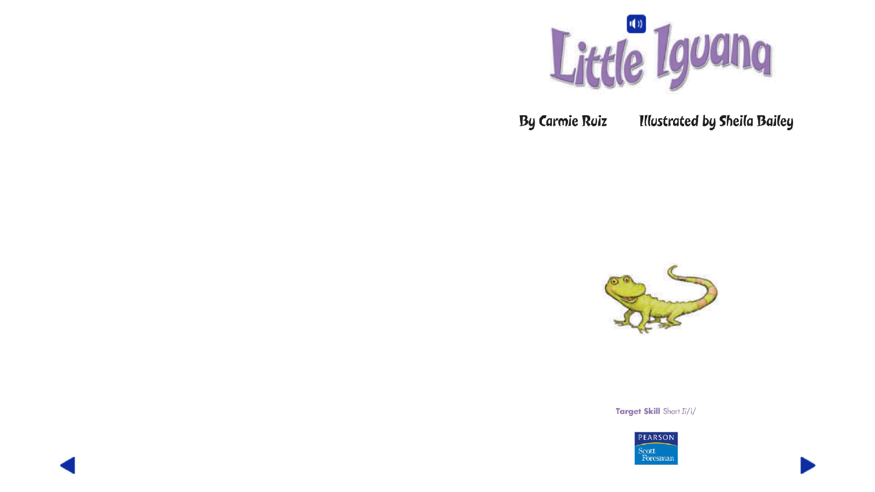 Pearson 0-6岁低幼读物Little Iguana.pdf，第2页预览