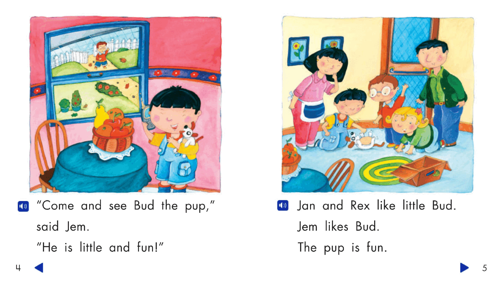 Pearson 0-6岁低幼读物K_OLR_5.3 Bud the Pup.pdf，第4页预览