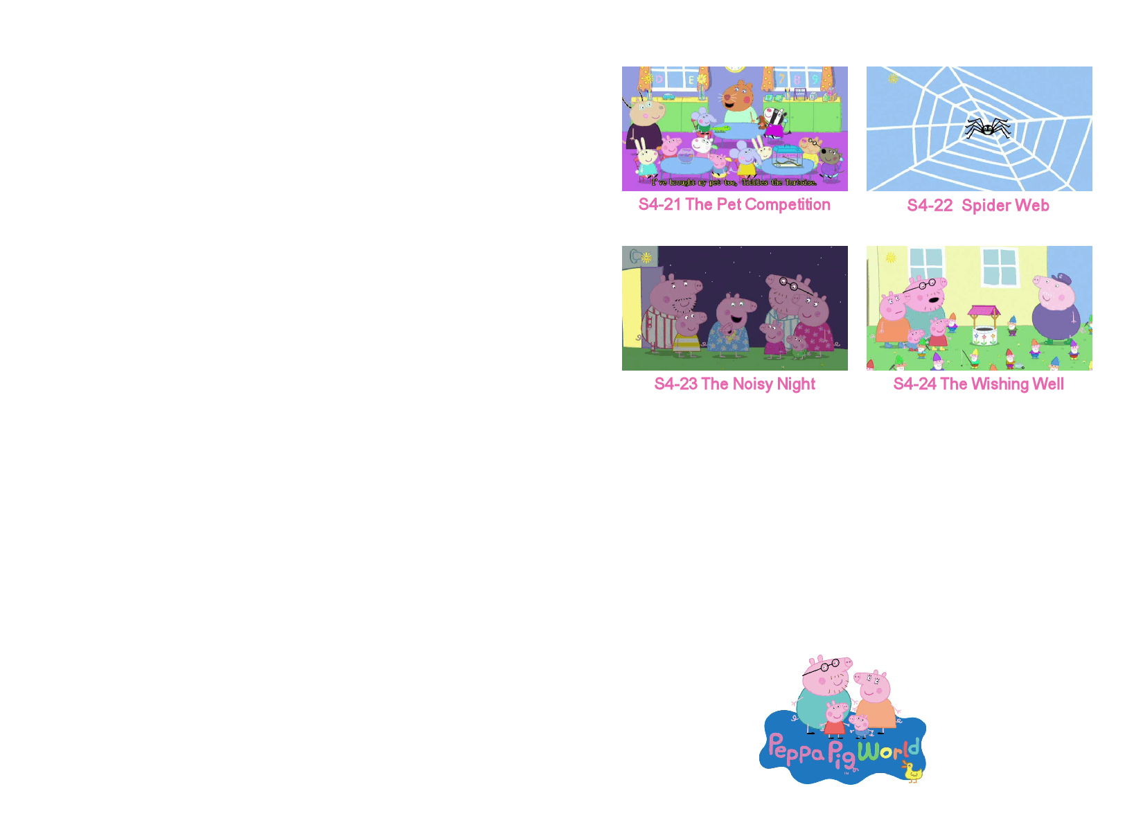 粉红猪小妹第4季10本自制绘本(共40集,每本包含4集)S4 21-24.pdf,第2页预览