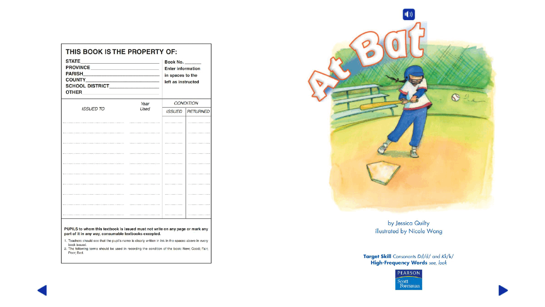 Pearson 0-6岁低幼读物K_OLR_3.3 At Bat.pdf,第2页预览