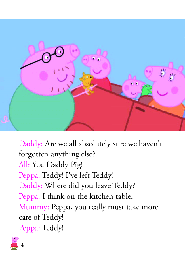 粉红猪小妹第2季53本自制绘本S2-02 Teddy's day out.pdf，第4页预览