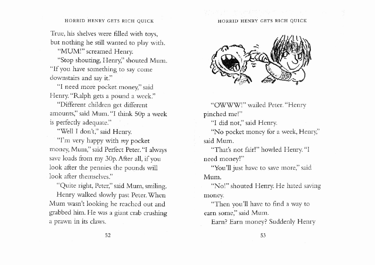 调皮的亨利英文绘本3 Horrid Henry Gets Rich Quick.pdf,第2页预览