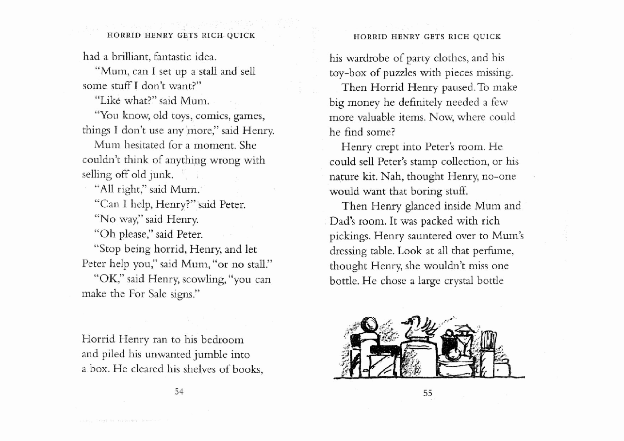 调皮的亨利英文绘本3 Horrid Henry Gets Rich Quick.pdf,第3页预览