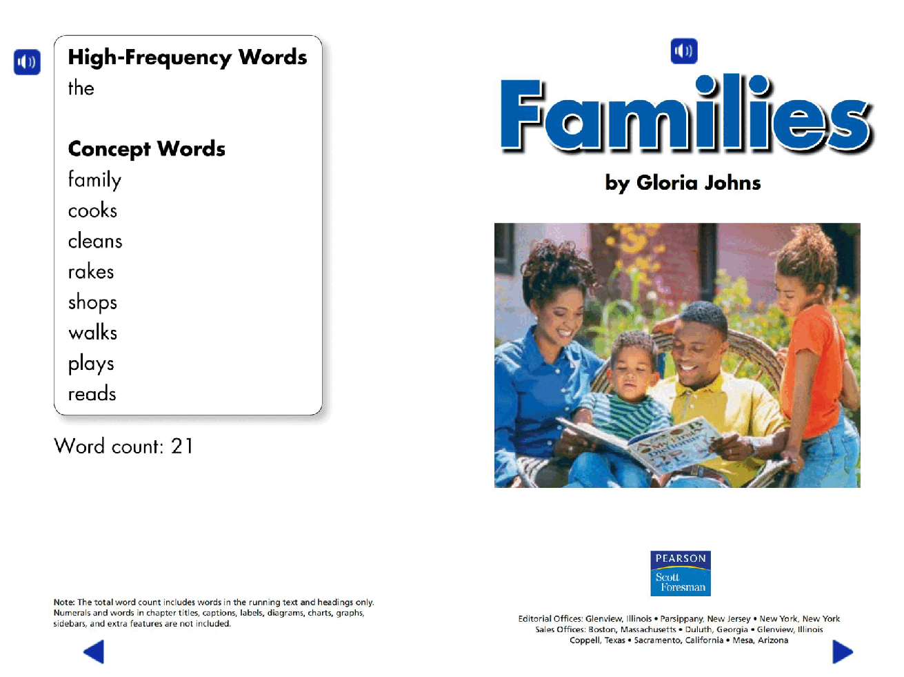 Pearson 0-6岁低幼读物Families.pdf，第2页预览