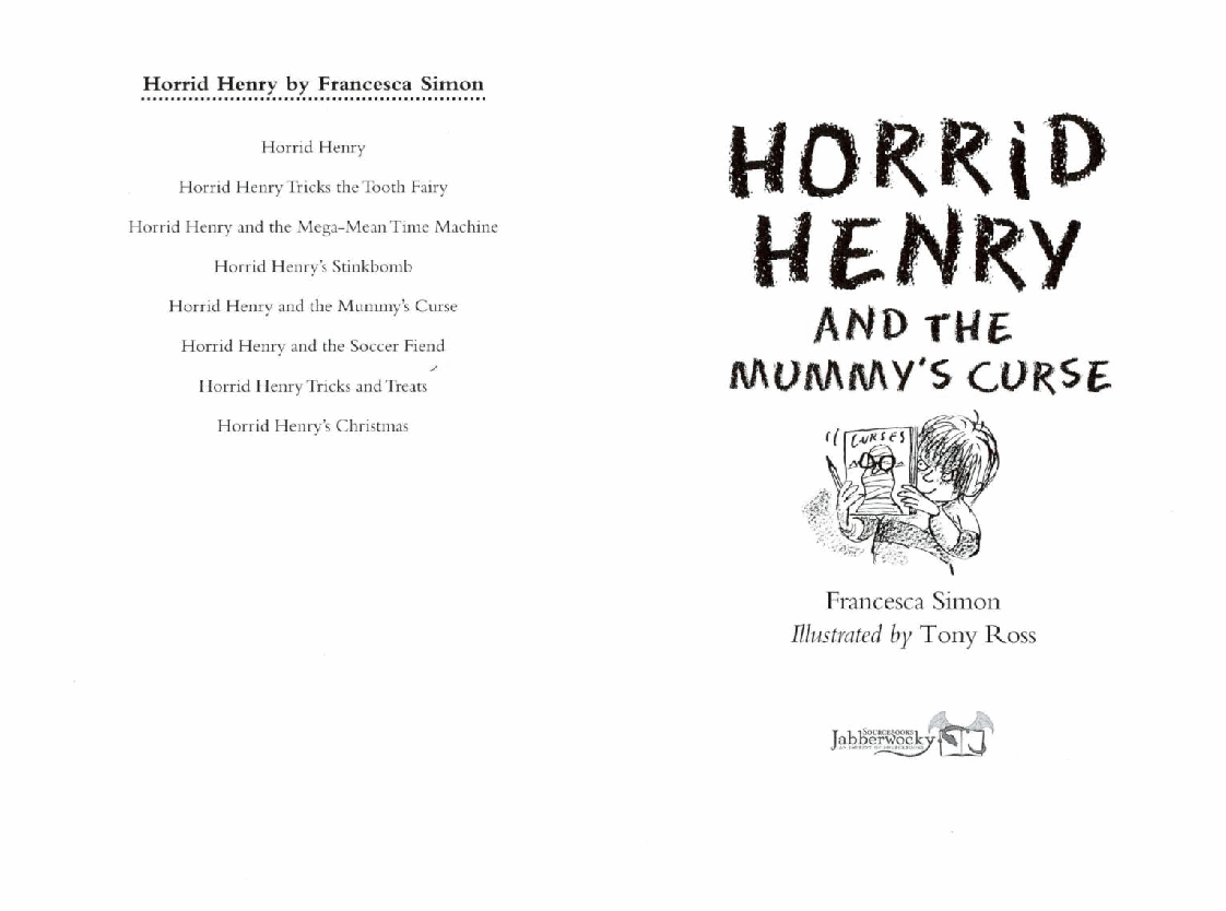 调皮的亨利英文绘本Horrid Henry and the Mummy's Curse (2000).pdf,第2页预览