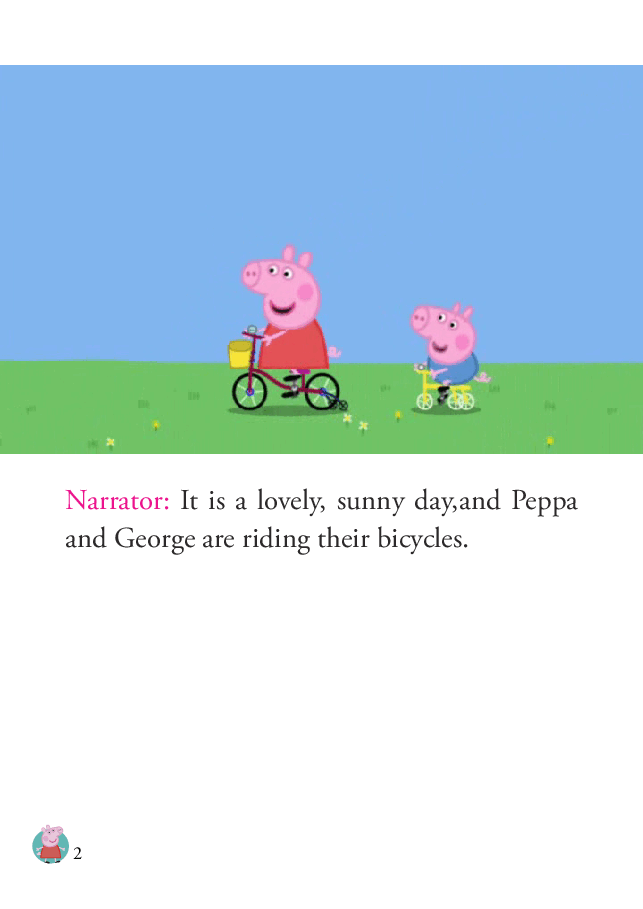 粉红猪小妹第1季52本自制绘本S1-12_bicycles.pdf,第2页预览