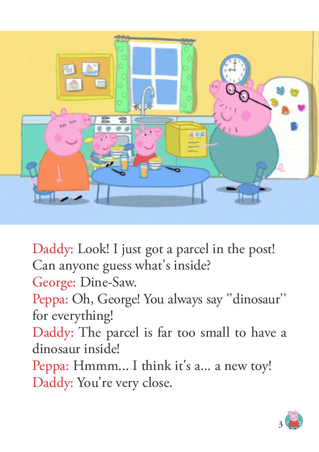 粉红猪小妹第1季52本自制绘本S1-51_Daddy__s_Movie_Camera.pdf,第3页预览