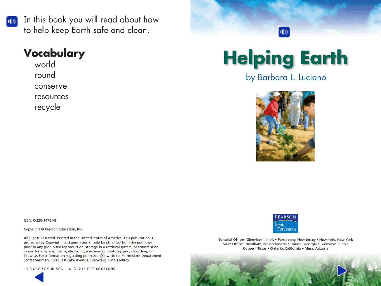 Pearson 0-6岁低幼读物Helping Earth.pdf,第2页预览