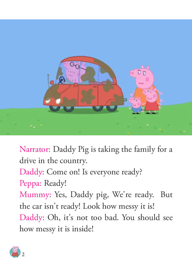 粉红猪小妹第1季52本自制绘本S1-33_Cleaing_the_car.pdf,第2页预览