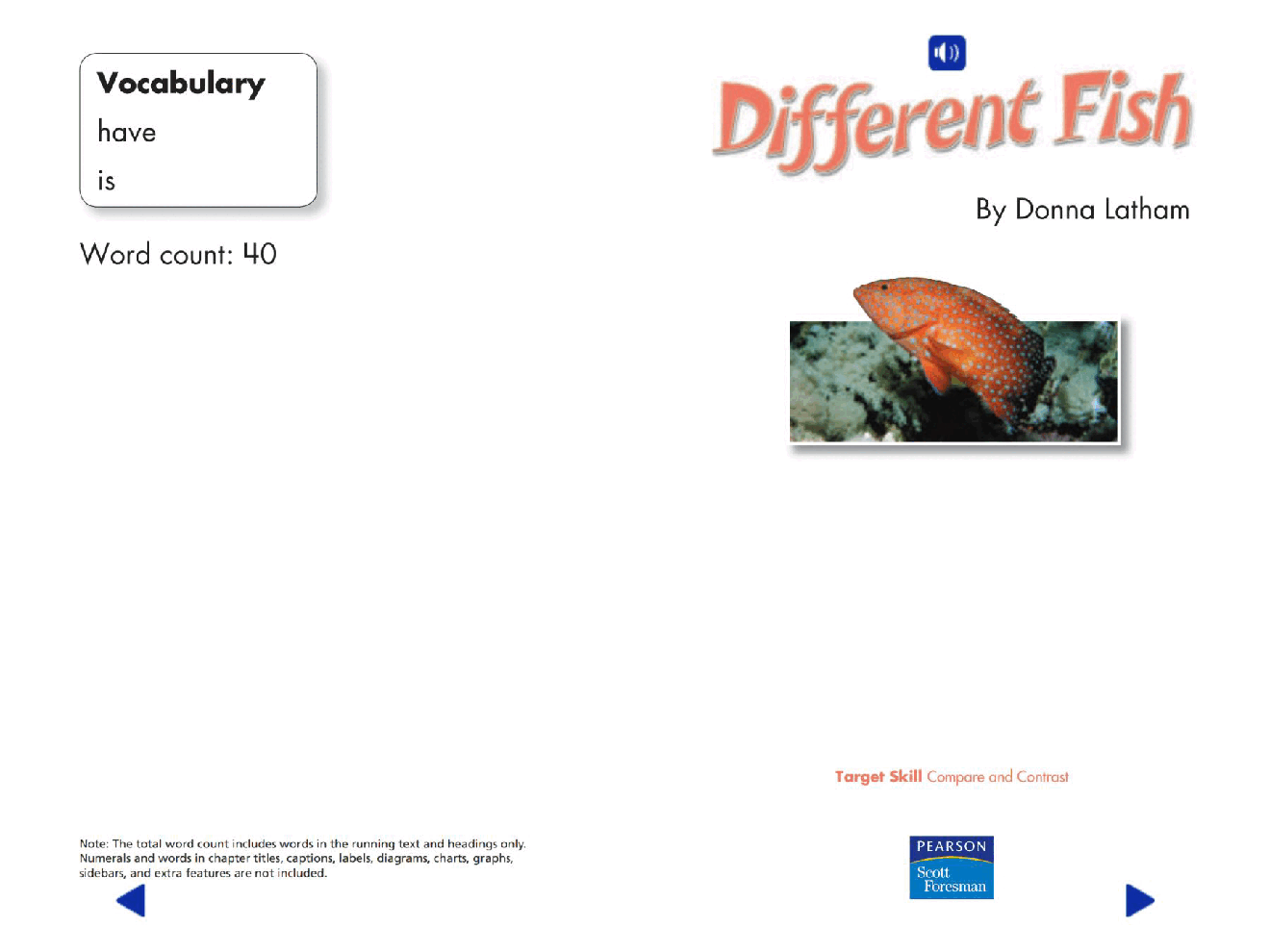Pearson 0-6岁低幼读物Different Fish.pdf,第2页预览