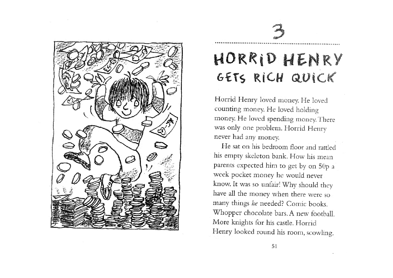 调皮的亨利英文绘本3 Horrid Henry Gets Rich Quick.pdf,第1页预览