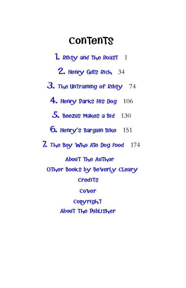 Beverly Cleary eBooks 29本Henry and Beezus.pdf,第3页预览