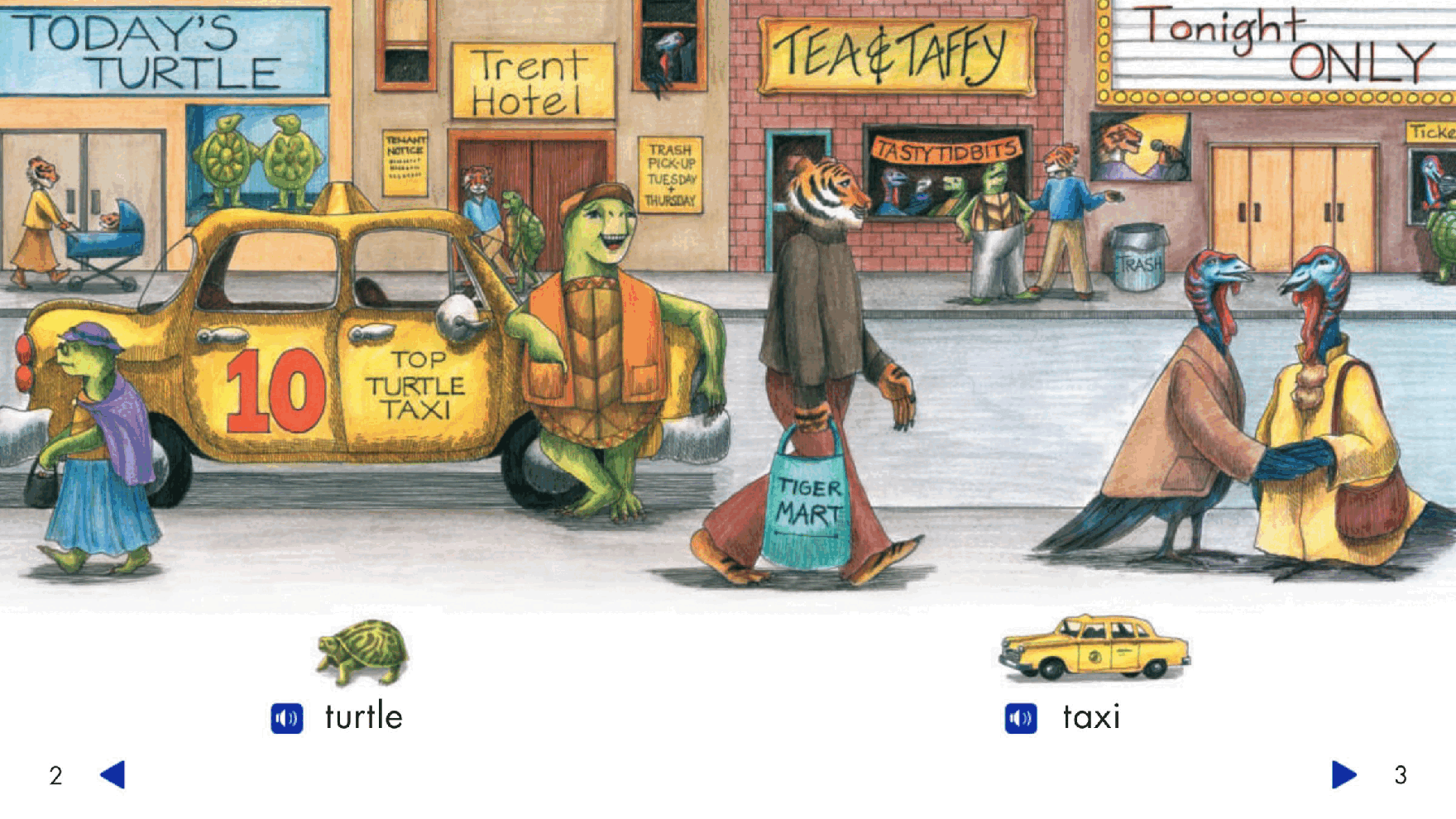 Pearson 0-6岁低幼读物Tony's Taxi.pdf，第3页预览