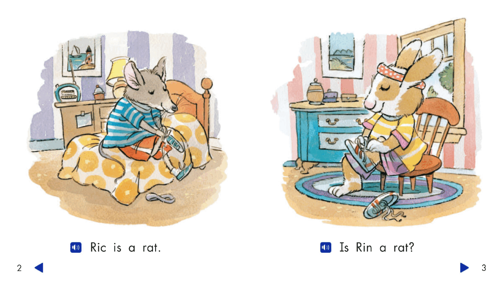 Pearson 0-6岁低幼读物Ric and Rin Run!.pdf,第3页预览