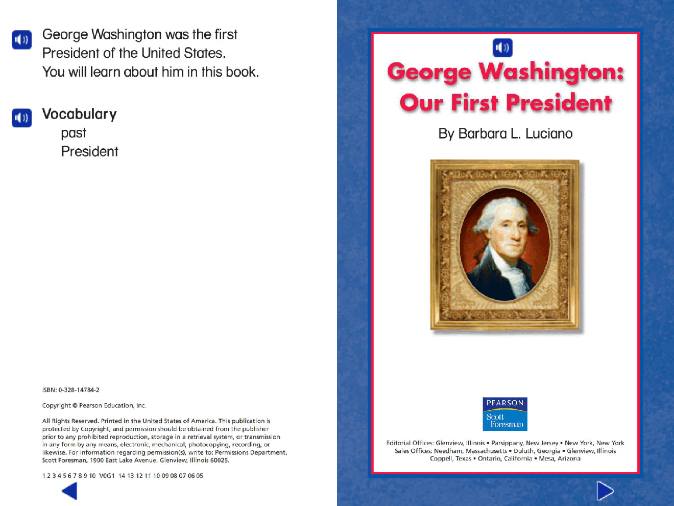 Pearson 0-6岁低幼读物George Washington - Our First President.pdf，第2页预览