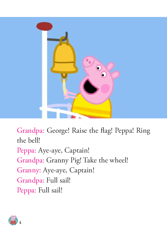 粉红猪小妹第1季52本自制绘本S1-48_Grandpa_Pig_s_Boat.pdf，第4页预览