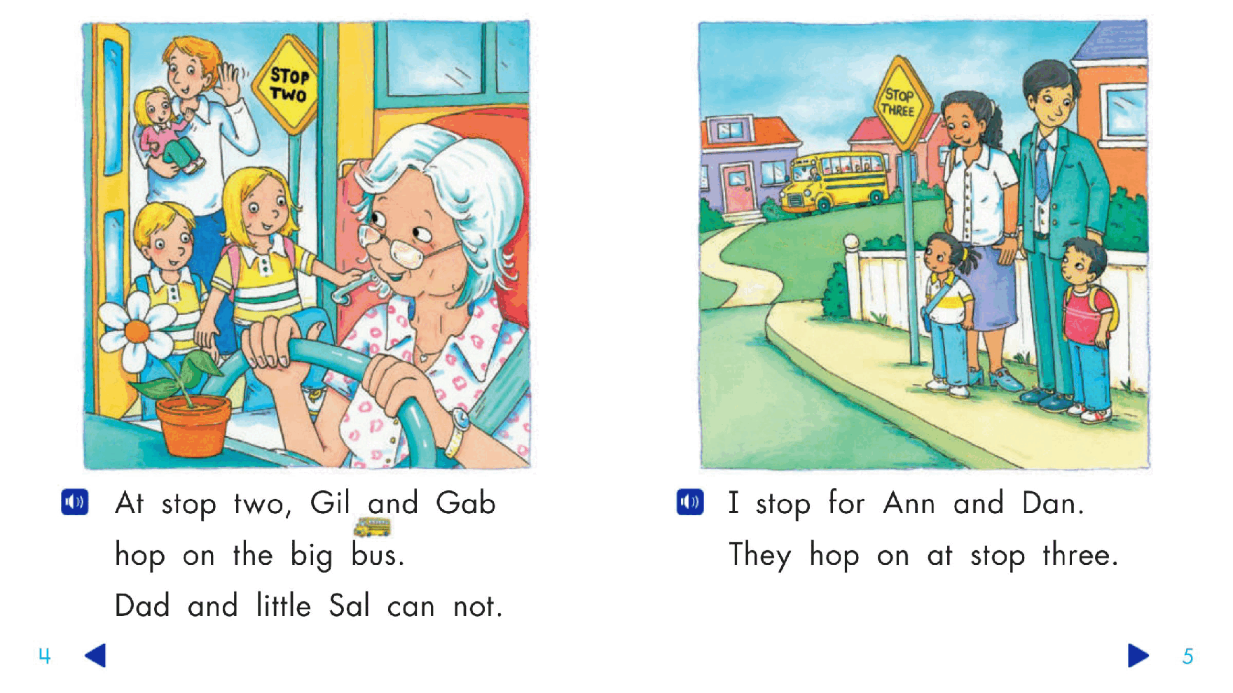 Pearson 0-6岁低幼读物K_OLR_4.4 Five Stops.pdf,第4页预览
