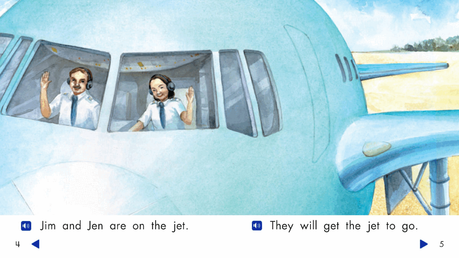 Pearson 0-6岁低幼读物Will on a Jet.pdf，第4页预览