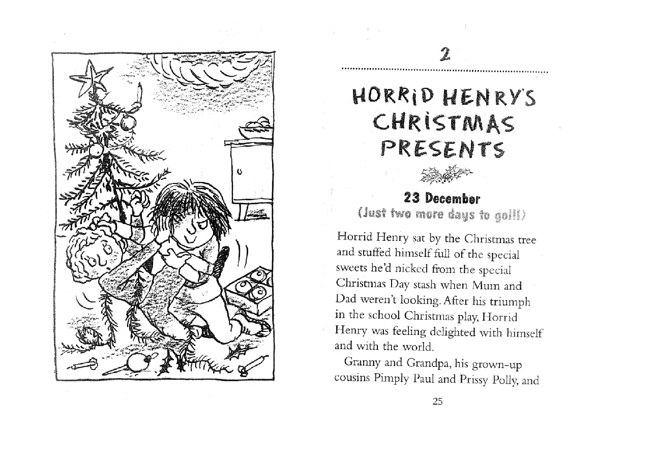 调皮的亨利英文绘本2 Horrid Henry's Christmas Presents.pdf,第1页预览