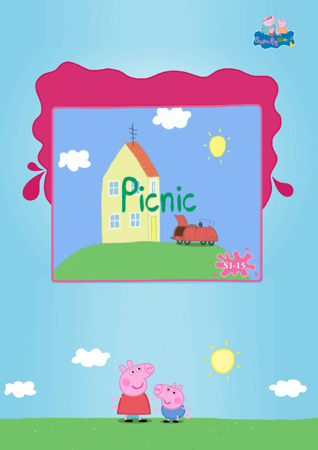 粉红猪小妹第1季52本自制绘本S1-15_picnic.pdf，第1页预览