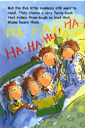 五只小猴子Five Little Monkeys Reading in Bed.pdf,第4页预览