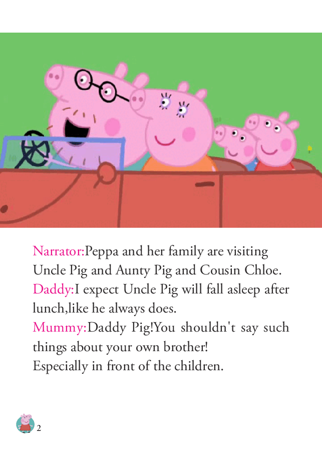 粉红猪小妹第1季52本自制绘本S1-41Chloe_s_puppet_show.pdf,第2页预览