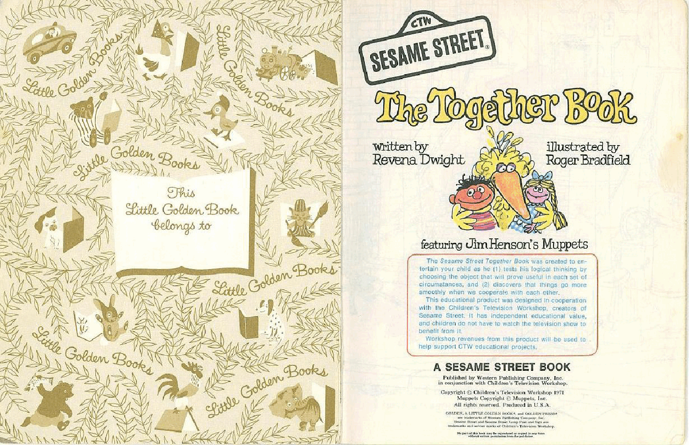 Sesame Street - The Together Book (Western) (Little Golden Book) (1971).pdf,第2页预览