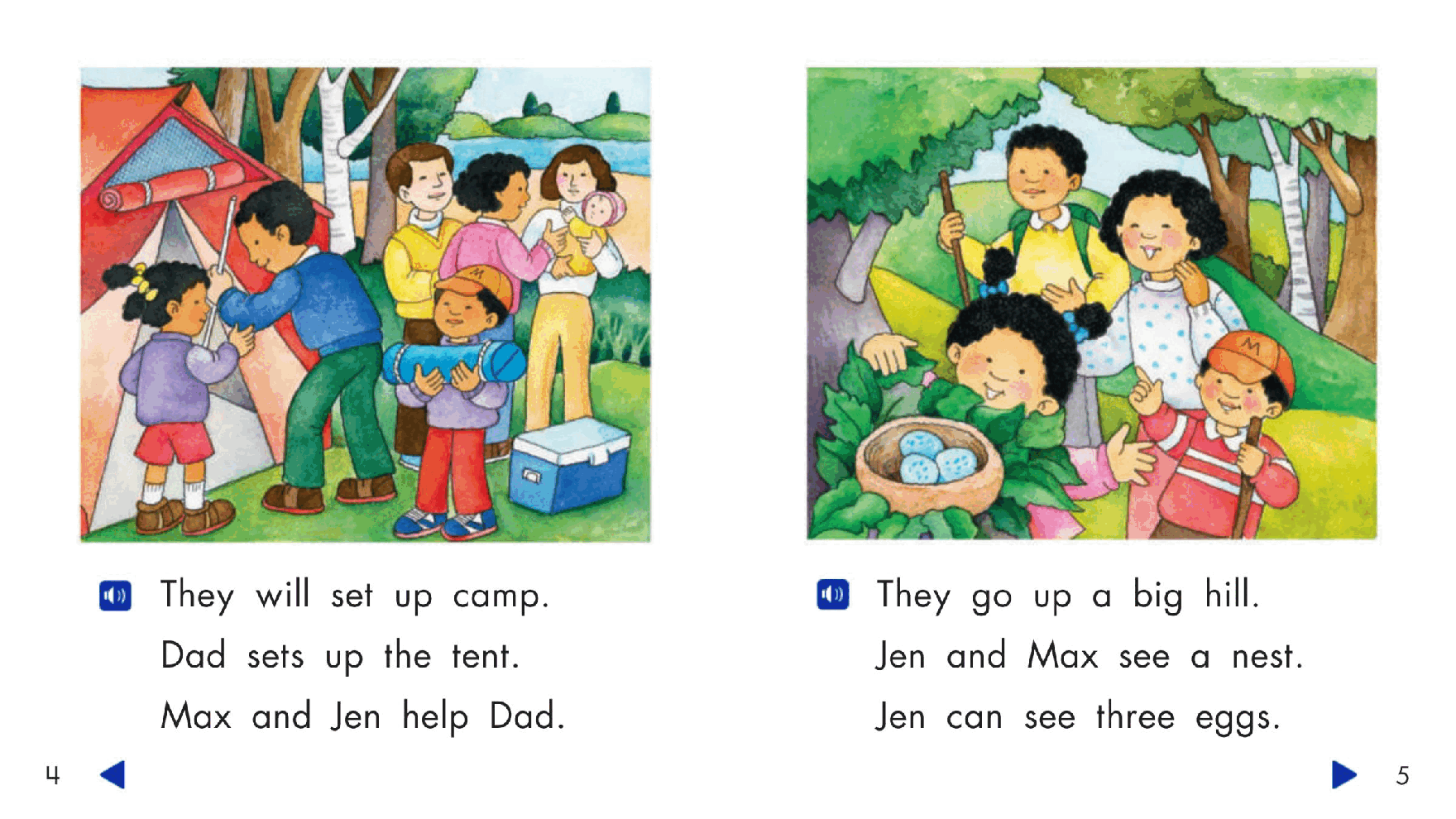 Pearson 0-6岁低幼读物K_OLR_6.3 Camping Is Fun!.pdf，第4页预览