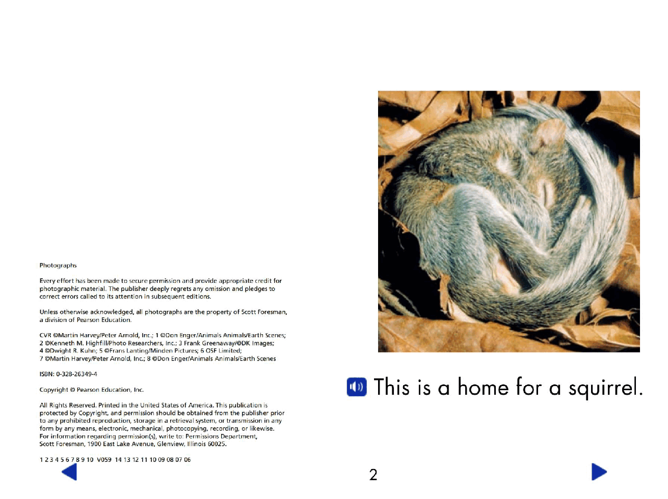 Pearson 0-6岁低幼读物Animals Homes.pdf,第3页预览