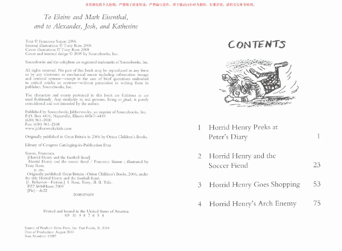 调皮的亨利英文绘本Horrid Henny and the Soccer Fiend.pdf,第3页预览