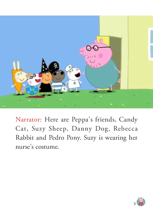 粉红猪小妹第1季52本自制绘本S1-38_Fancy_Dress_Party.pdf,第3页预览
