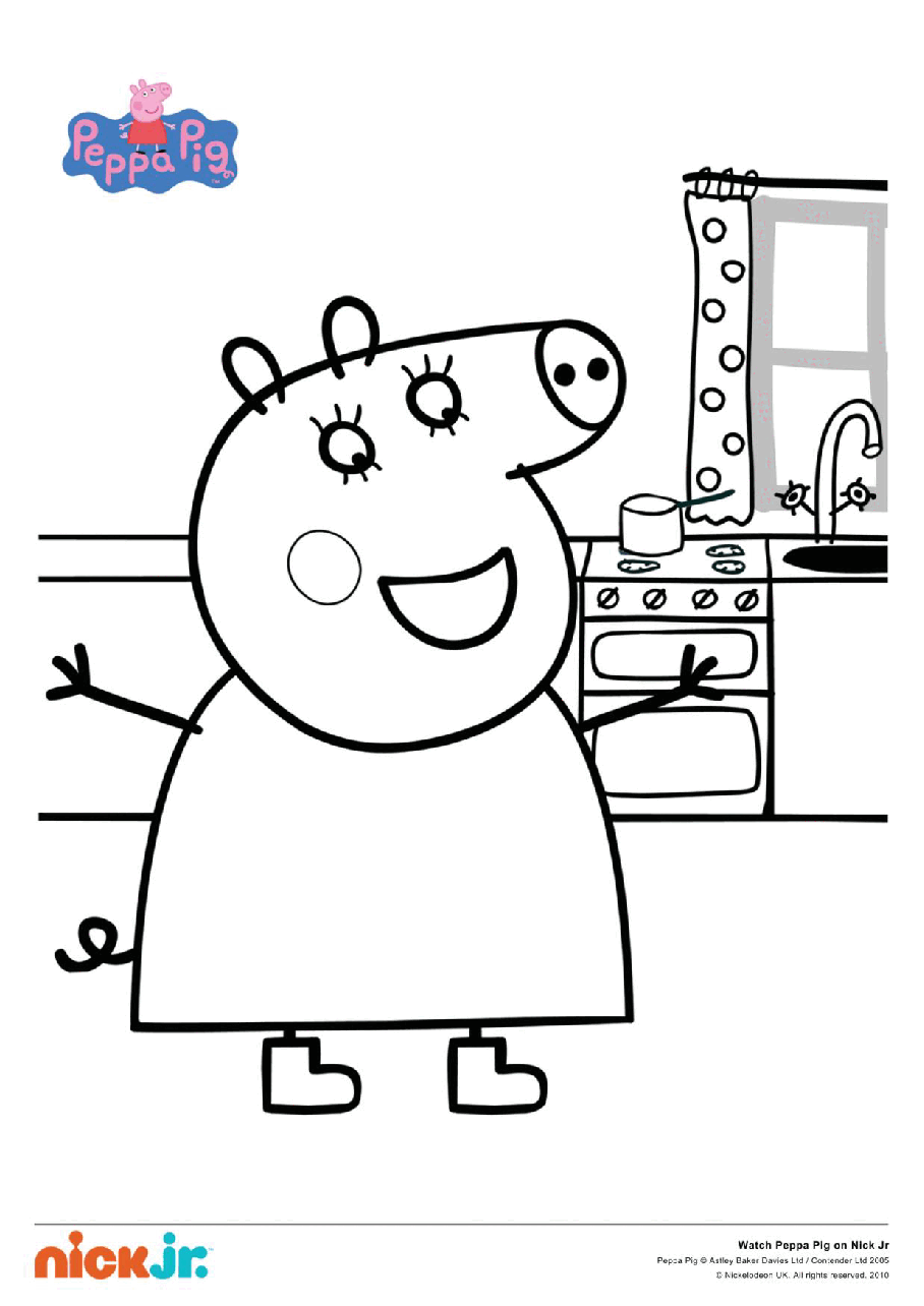填色绘本colour_peppa_mummy.pdf,第1页预览