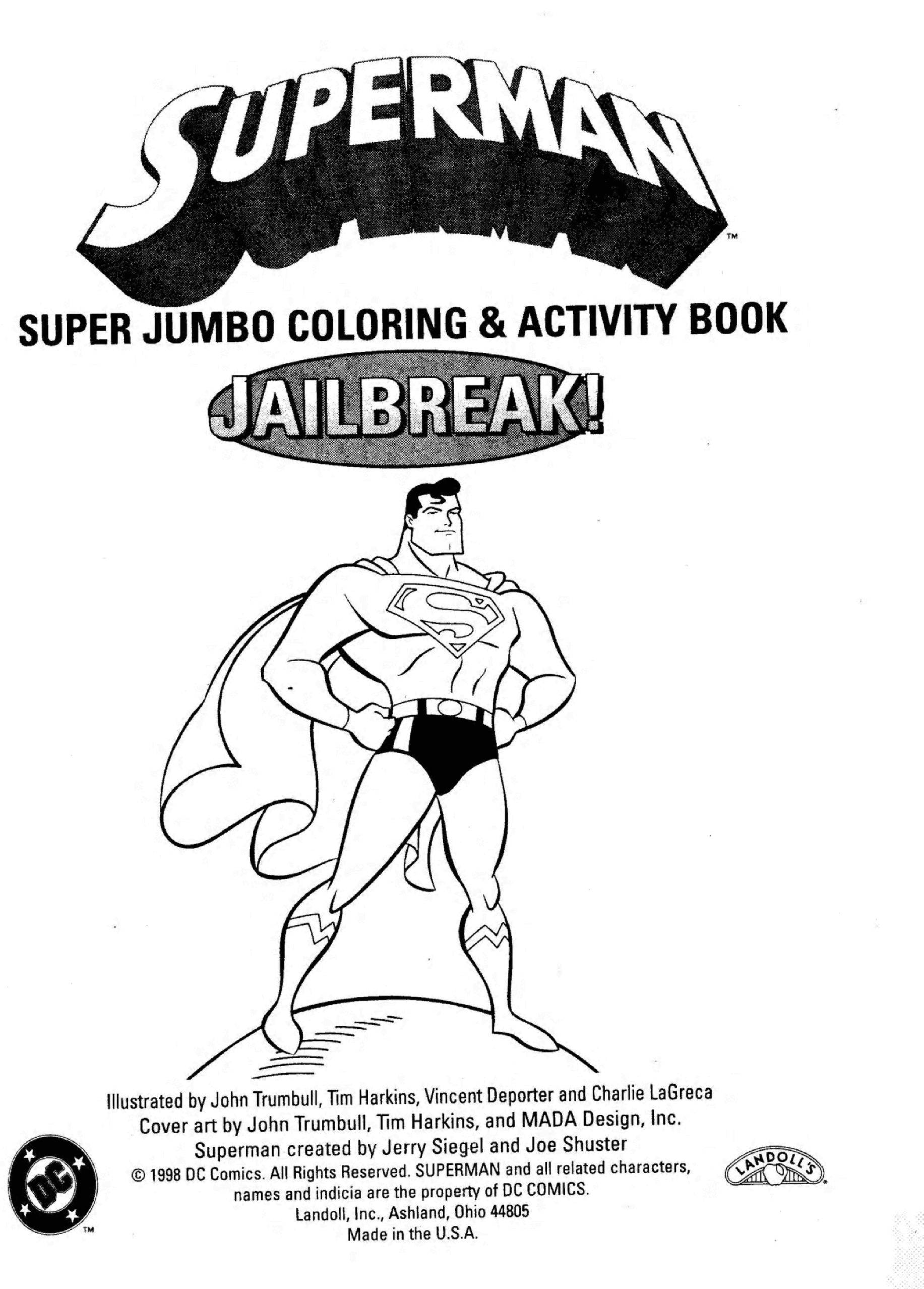 Superman Super Jumbo Coloring Book Jailbreak (1998)(c2c)(ActionComics-DCP).pdf，第2页预览