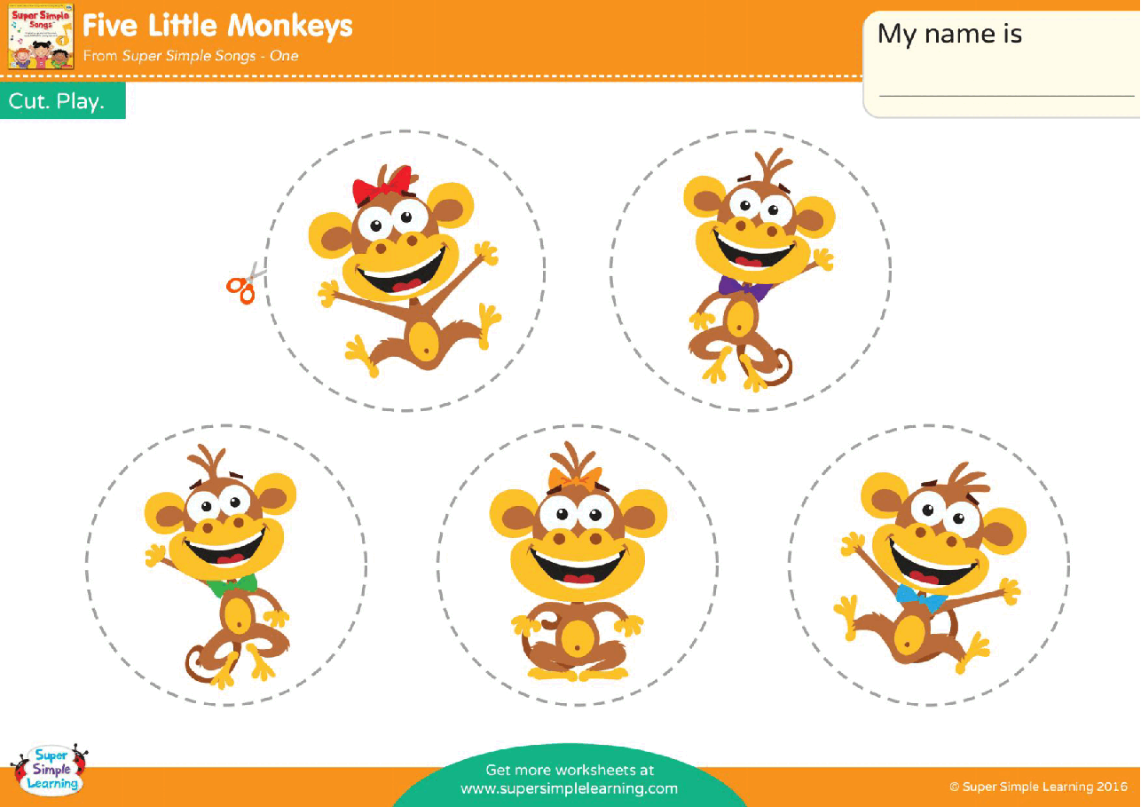 五只小猴子five-little-monkeys-play-set.pdf,第1页预览