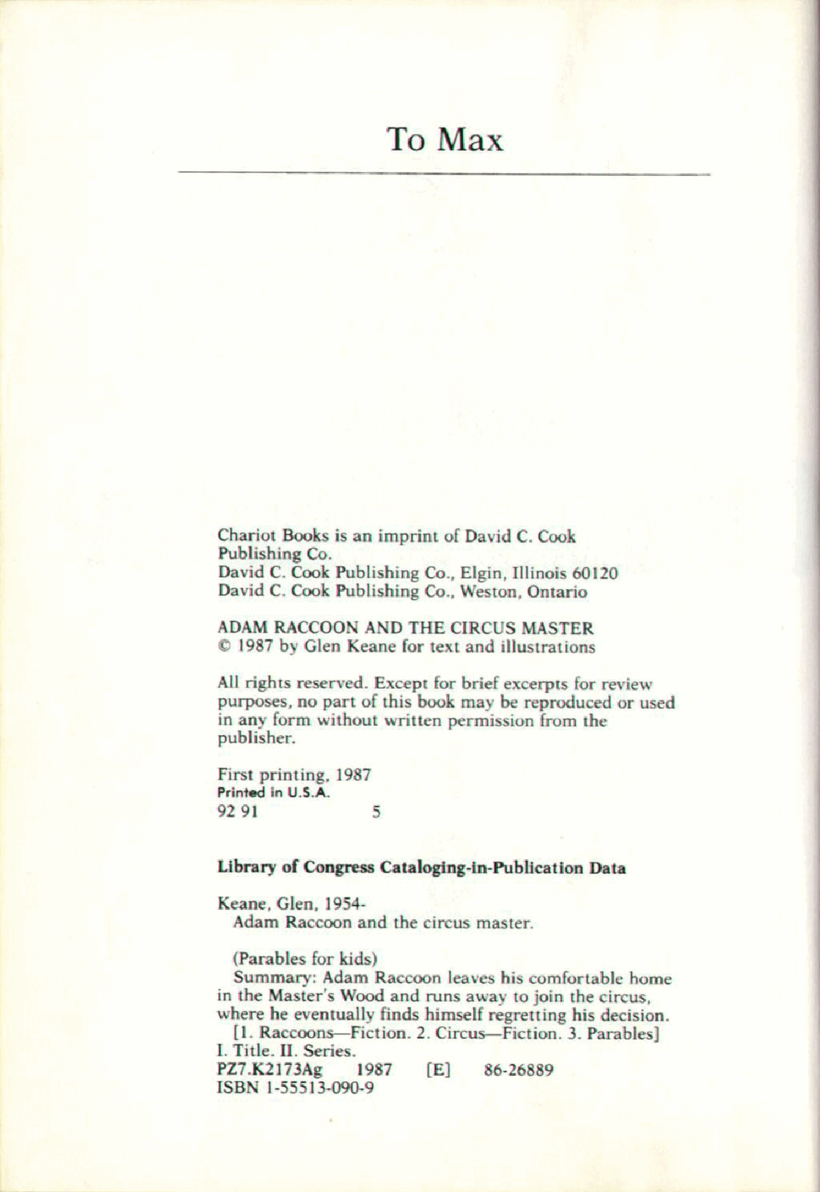 Adam Raccoon and the Circus Master (1987)(c2c)(bZc-DCP).pdf,第3页预览