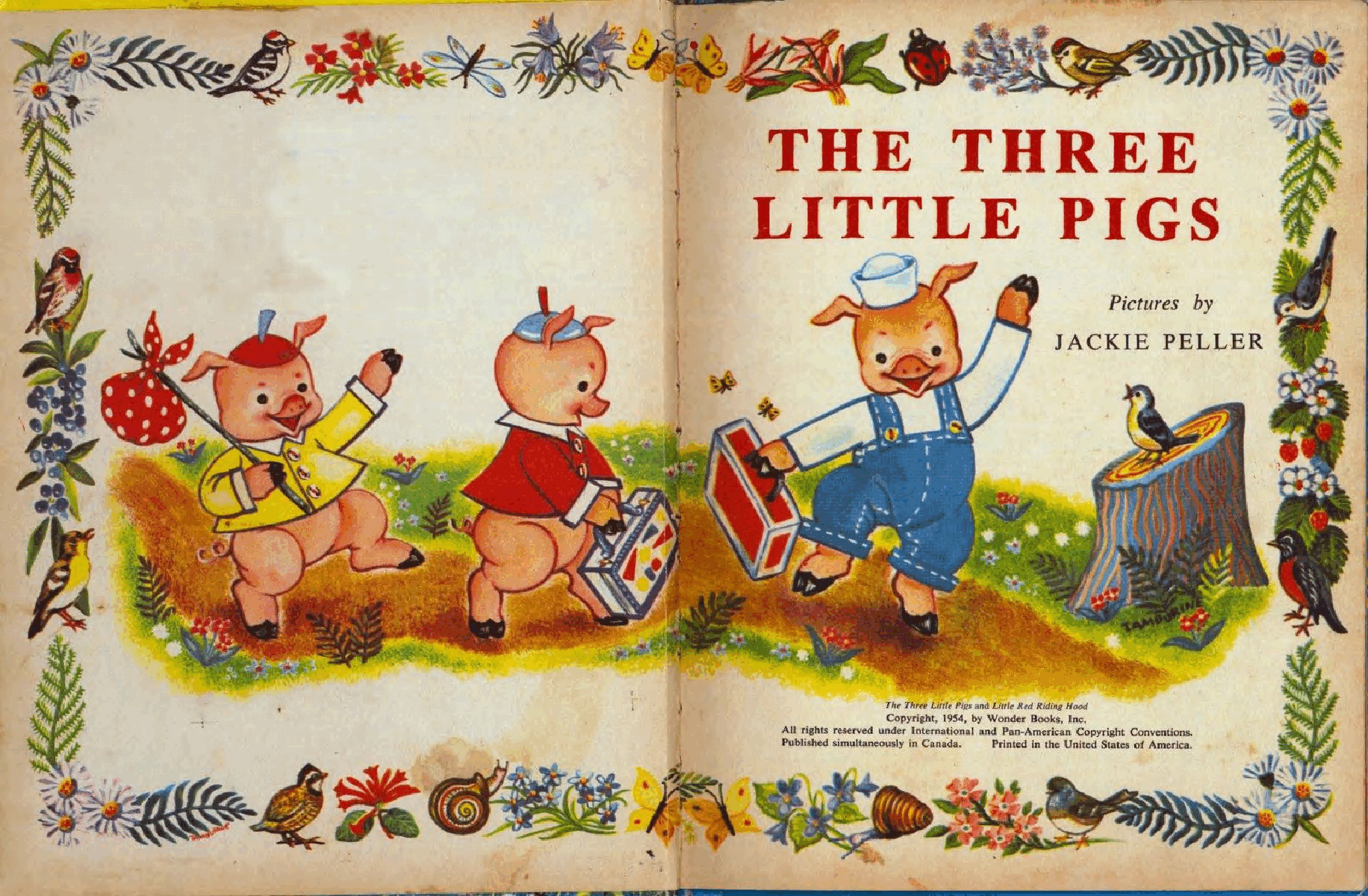 The Three Little Pigs (1954) (A Two-In-One Wonder Book) (goldengems).pdf,第2页预览